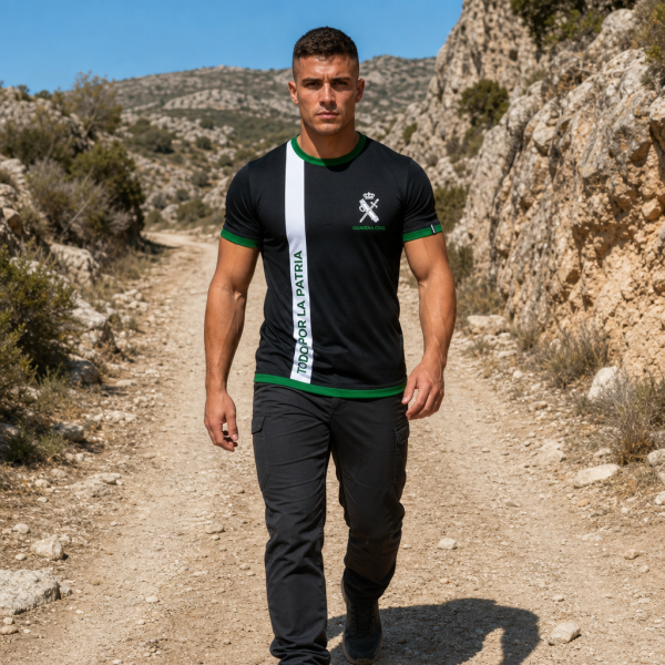 Camiseta Guardia Civil negra y verde