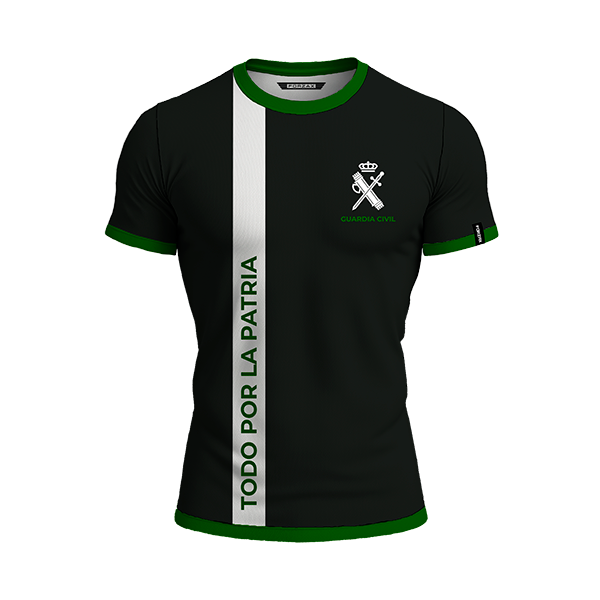 camiseta negra verde técnica guardia civil